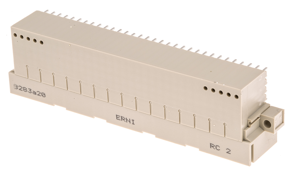 ERNI ERNIPRESS 160 Way 2.54 mm Pitch, Type E160, Type Solder, 5 Row Male, Right Angle DIN 41612 Connector