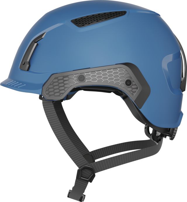 ABUS ABUS Blue Safety Helmet Chin Strap Included Ventilated Adjustable