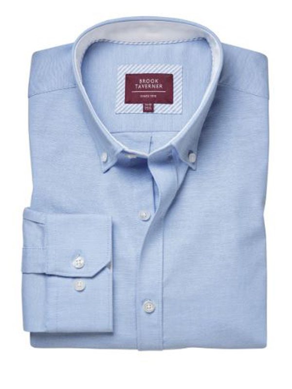 Brook Tavener 4052 Light Blue Cotton, Elastane Shirt