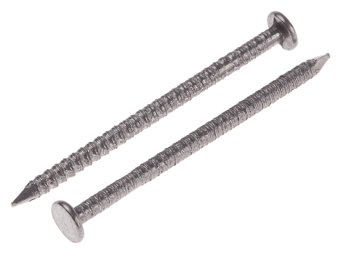 RS PRO Bright Steel Ring Shank Nail; 50 mm x 2.65 mm; 500 g Bag