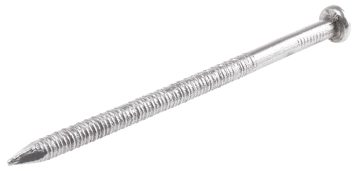 RS PRO Bright Steel Ring Shank Nail; 100 mm x 5 mm; 500 g Bag