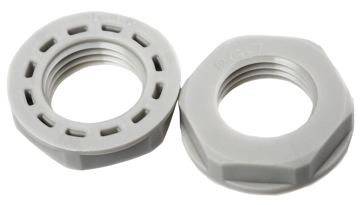 Legrand Grey Fibreglass Reinforced Polyamide Cable Gland Locknut, PG7 Thread, IP55