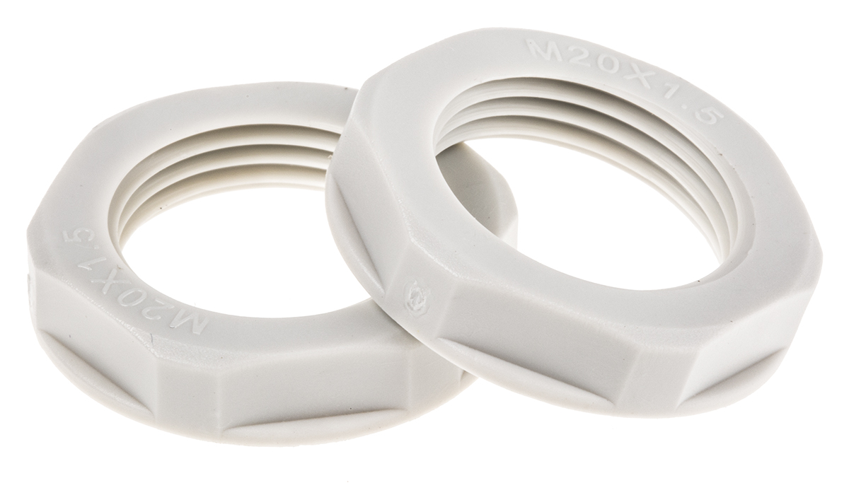 Legrand Grey Fibreglass Reinforced Polyamide Cable Gland Locknut, M20 Thread, IP55