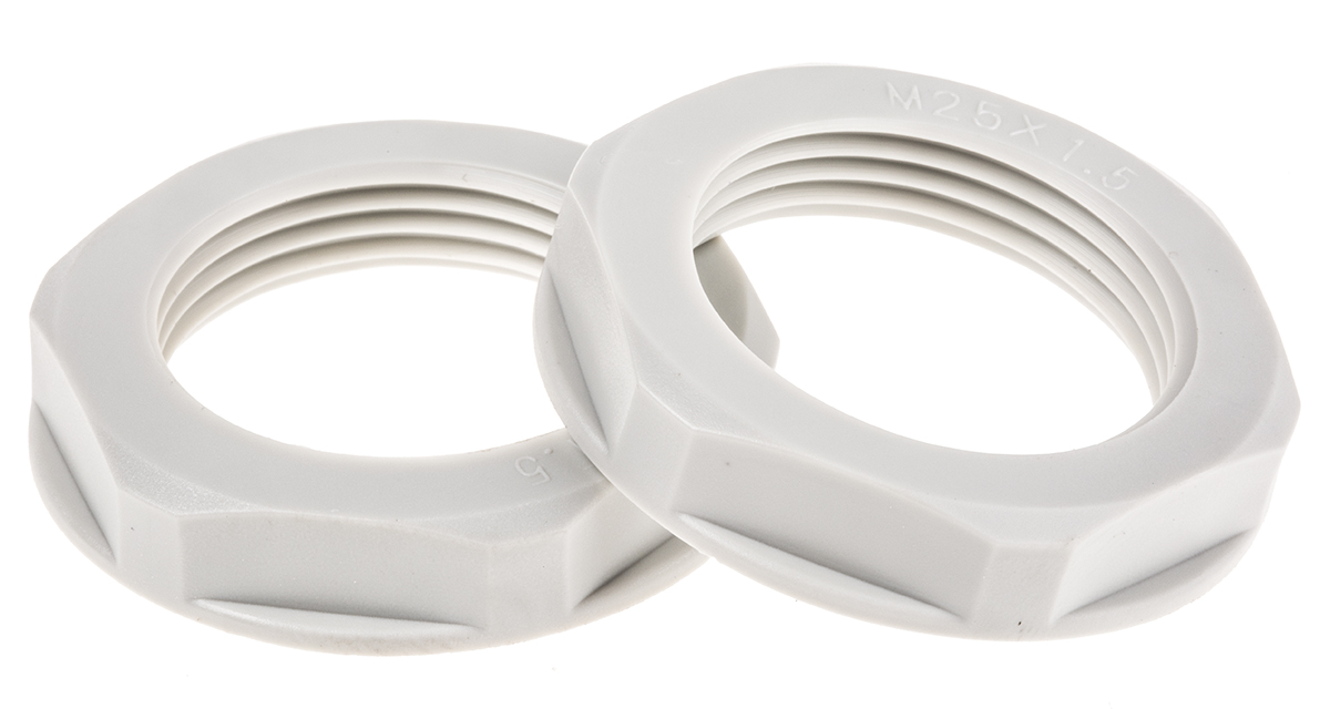 Legrand Grey Fibreglass Reinforced Polyamide Cable Gland Locknut, M25 Thread, IP55
