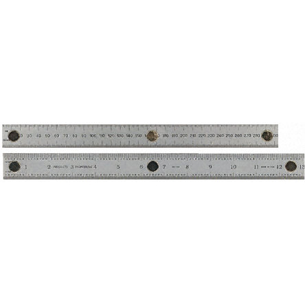 RS PRO 300 mm Stainless Steel Ruler Imperial, Metric
