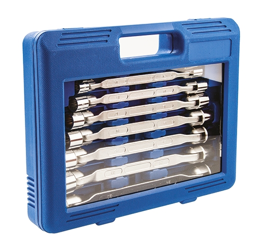 RS PRO 10-Piece Box Wrench Set, 8 to 27 mm, Chrome Vanadium Steel