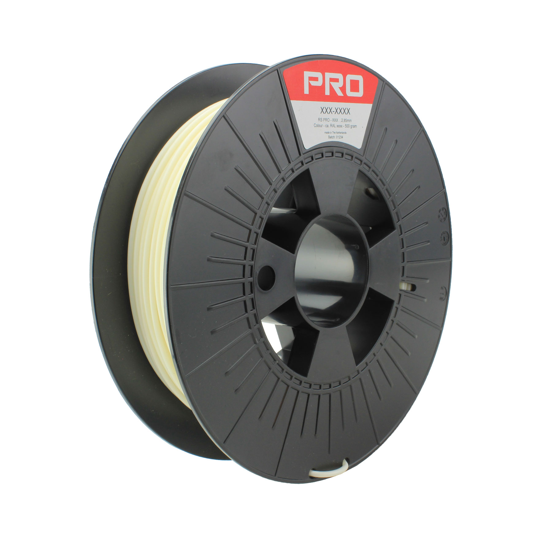 RS PRO 2.85mm Natural Tough PLA 3D Printer Filament, 500g