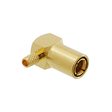 Cinch Mini-SMB Series, Plug Cable Mount SMB Connector, 75Ω, Crimp Termination, Right Angle Body