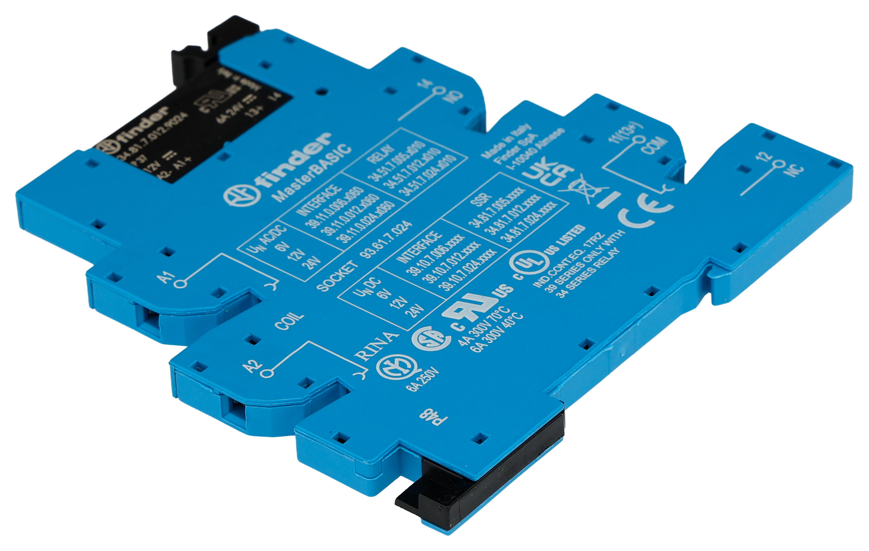 391070129024 Finder 39 Solid State Interface Relay, Control:13.2V dc DIN Rail Screw