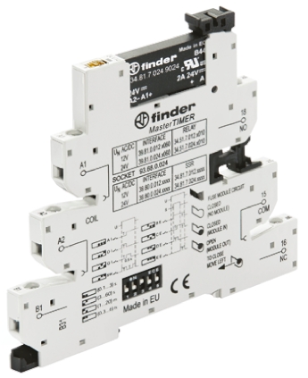 Finder Solid State Interface Relay, Control:26.4V ac/dc DIN Rail Screw