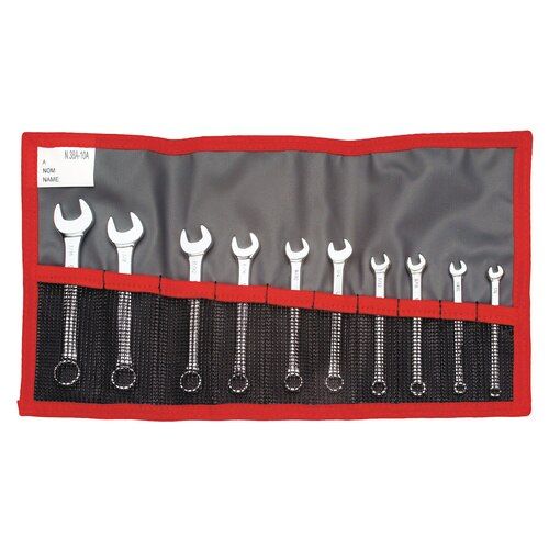 Facom 10-Piece Combination Spanner Set, 1/4 to 7/16in