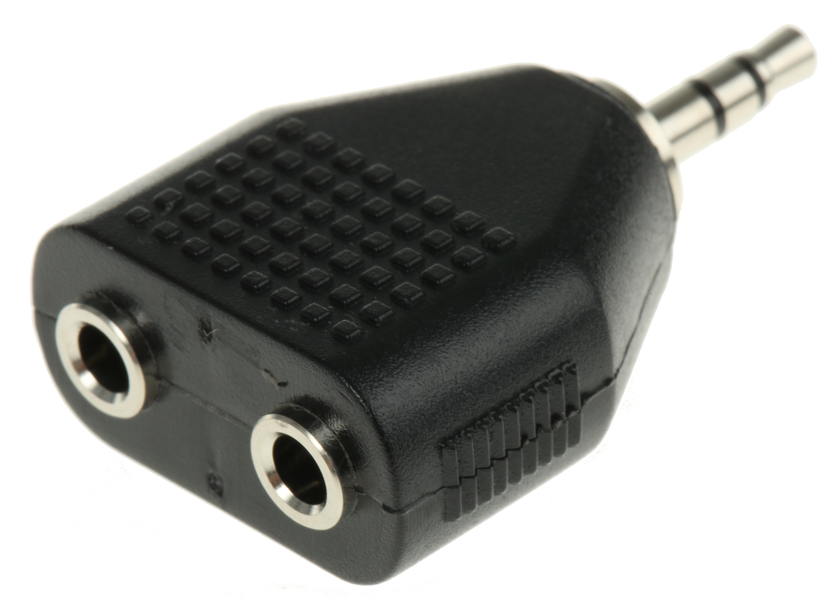 RS PRO Straight AV Adapter 3.5 mm Stereo Female Audio Male 3.5 mm Stereo