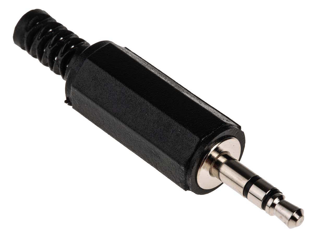 RS PRO Jack Connector 3.5 mm Cable Male 3 Stereo Solder