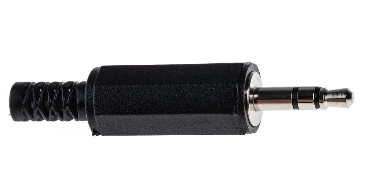 392-643 RS PRO Jack Connector 3.5 mm Cable Male 3 Stereo Solder
