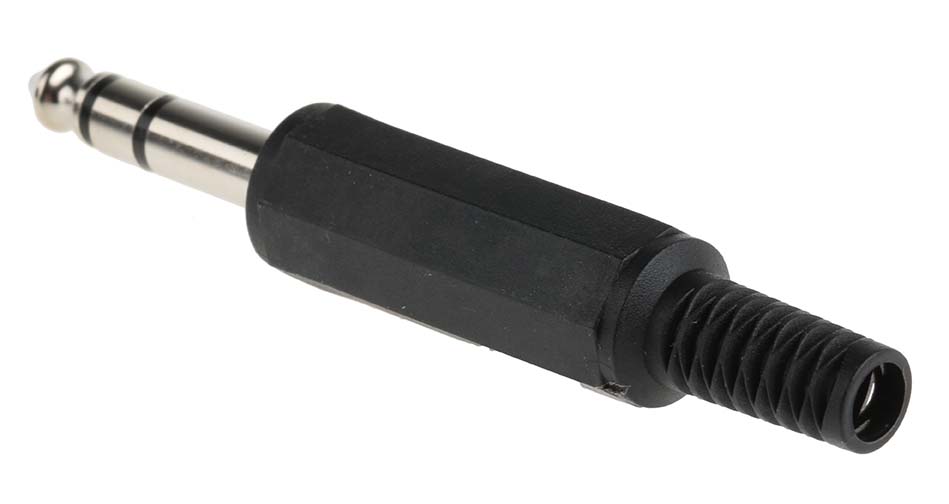 392-665 RS PRO Jack Connector 6.35 mm Cable Male 3 Stereo Solder