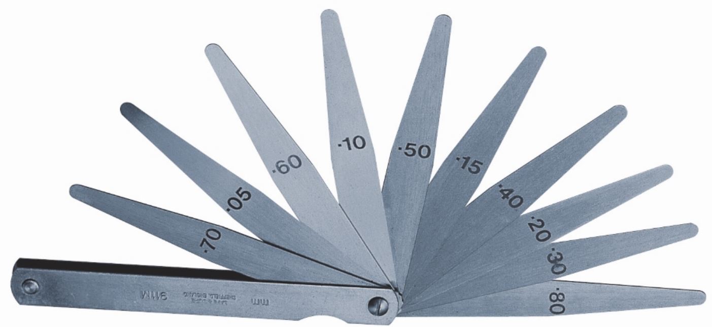 Moore & Wright 393M-20-A Hardened Steel Feeler Gauge, 20 Blades
