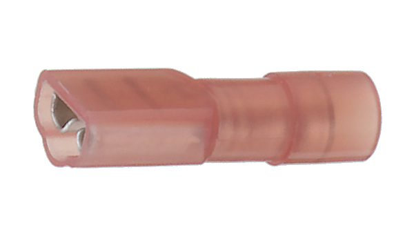 Vogt DIN 46245/T1 Red Insulated Female Spade Connector, 2.8 x 0.5 mm Tab Size 18 AWG to 22 AWG