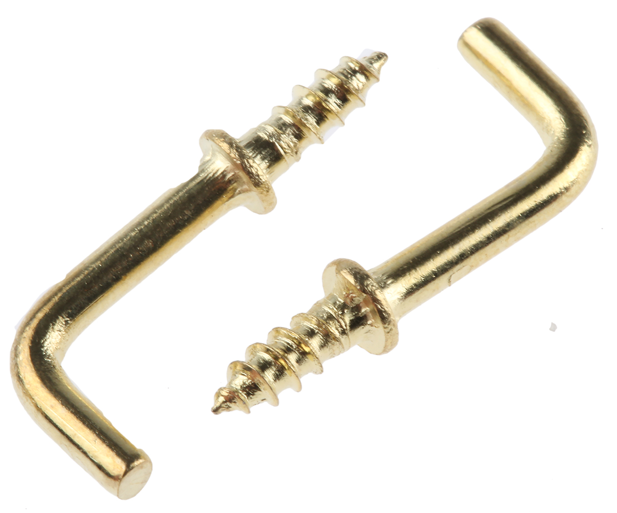 RS PRO Brass Hook 20 mm, 13 mm