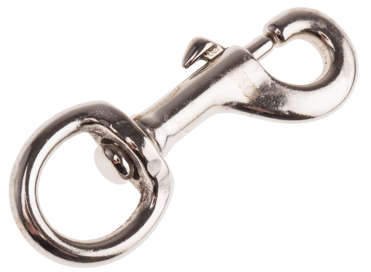 RS PRO Nickel Plated Steel Swivel Spring Hook
