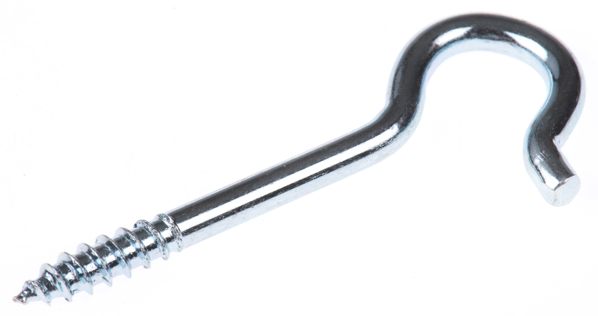 RS PRO Steel J Hook Galvanised 53 mm 7 mm