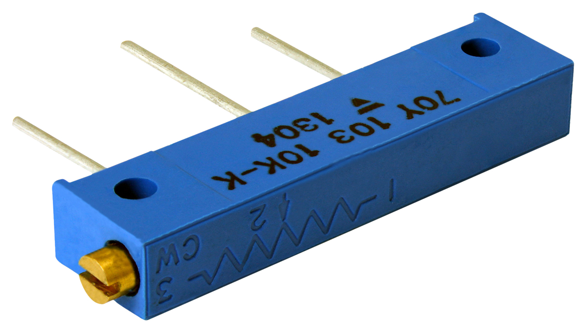 100Ω, Through Hole Trimmer Potentiometer 1W Side Adjust Vishay, 70Y