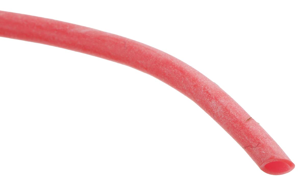 RS PRO Silicone Rubber Red Fire Sleeve, 10m Length 2 mm Cable Diameter