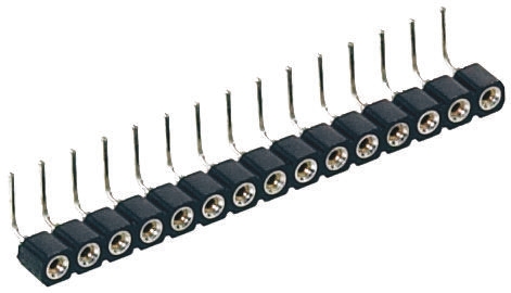 3 Way Preci-Dip Right Angle Through Hole 2.54 mm Pitch SIL Socket 100 V ac, 150V dc, Solder, 3A