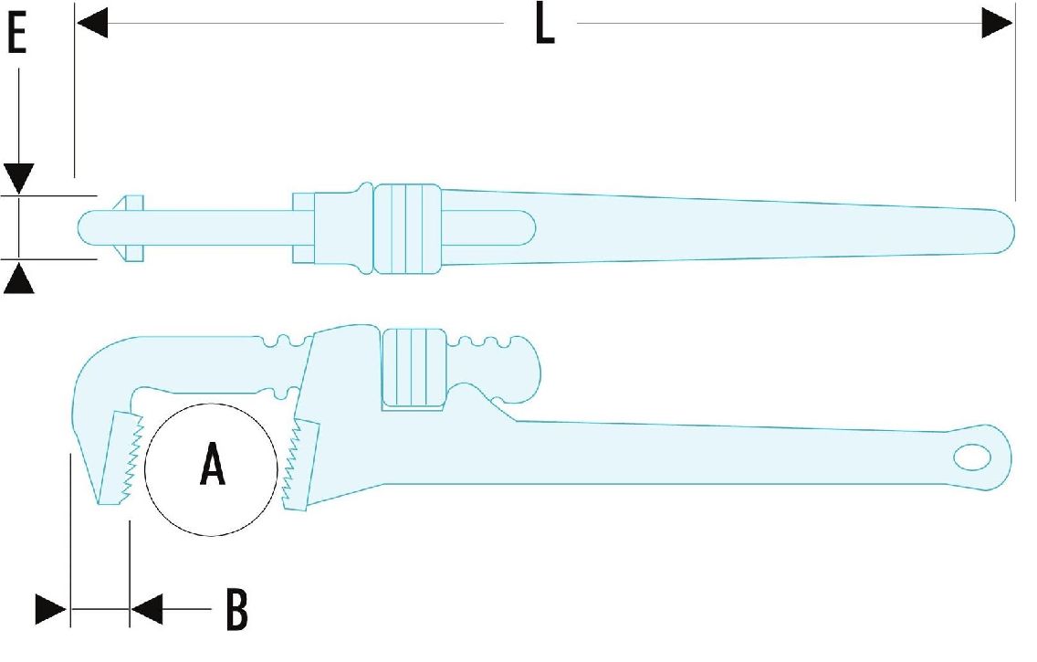 134a14 Facom 134A.14 Pipe Wrench, 350 mm Overall