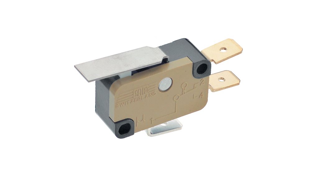 Saia-Burgess Short Lever Microswitch, Blade Terminal, 12A, IP40