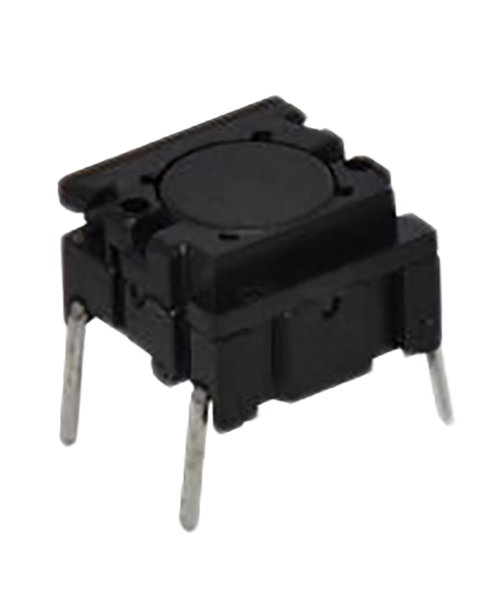 MEC IP67 Black Tactile Switch Flat, 6.5 mm, SPST 50 mA 24 V dc, PCB