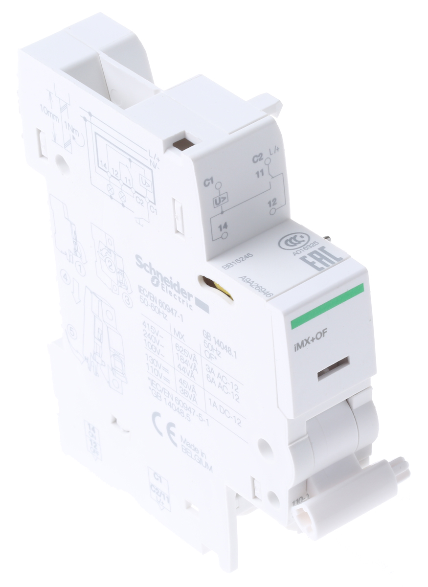 a9a26946 Schneider Electric 415V DIN Rail Circuit Trip for use with Ild Double Terminal, ARA, RCA, ISW-NA, IDPN Vigi, IlD MCB,