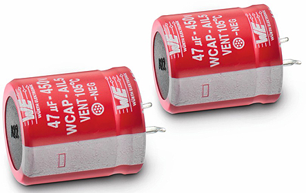 Wurth Elektronik 56μF Aluminium Electrolytic Capacitor 450V dc, Snap-In - 861111483003