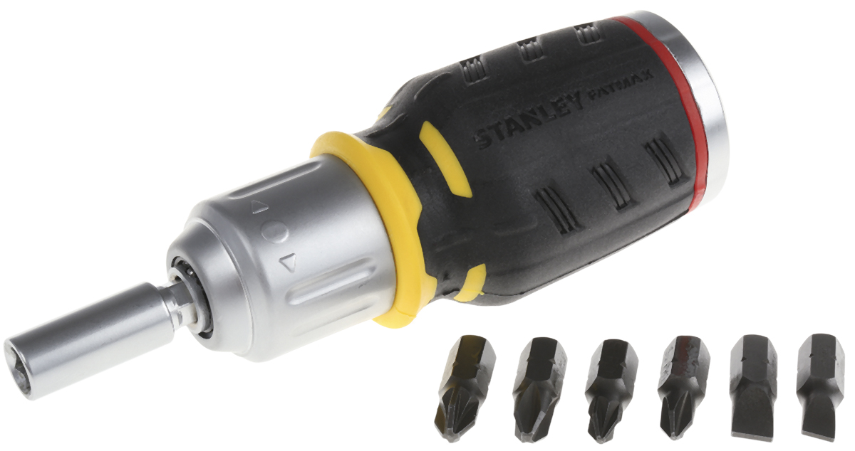 Stanley Phillips, Pozidriv, Slotted Ratchet Screwdriver & Bit Set