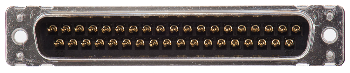 09654217701 HARTING 37 Way Through Hole D-sub Connector Plug, 2.76mm Pitch, with M3 Threaded Inserts