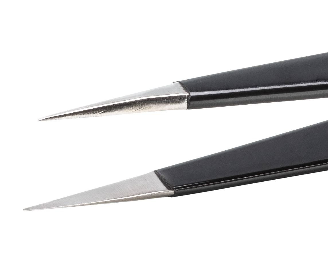 3csane6 ideal-tek 110mm Stainless Steel Sharp ESD Safe Tweezer