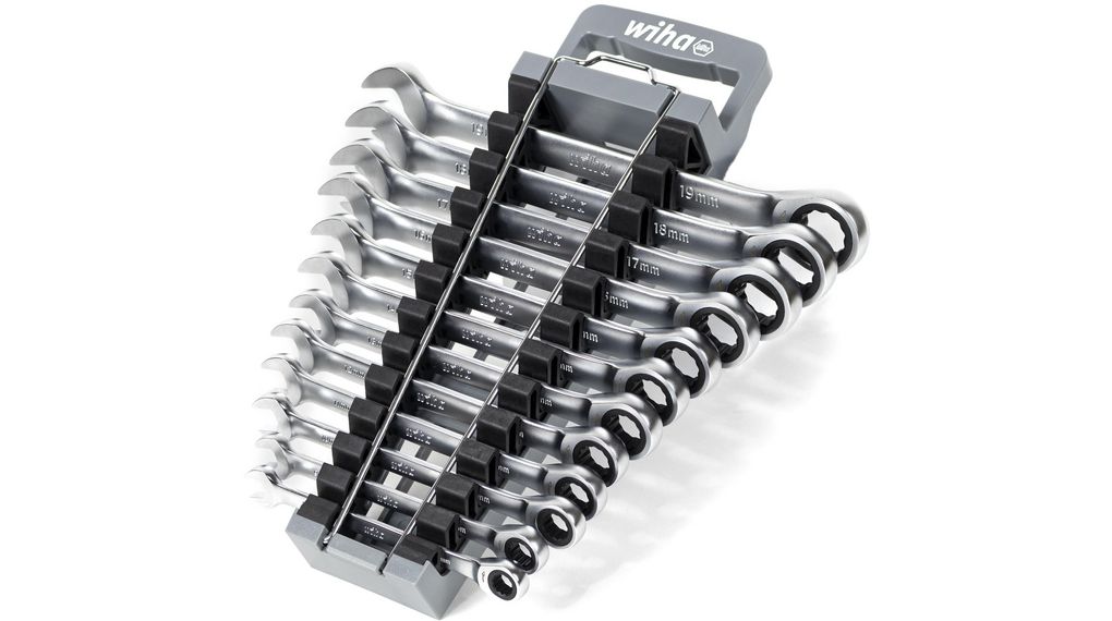 44665 Wiha 13 pieces-Piece Ratchet Spanner Set, 8 → 19 mm