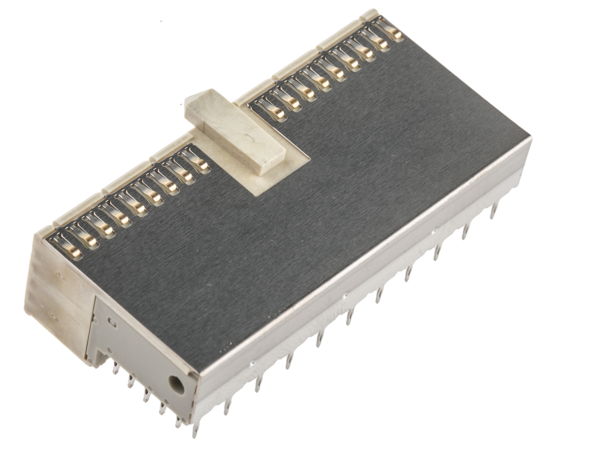 114809-5646489-1 ERNI 2mm Pitch Backplane Connector, Female, Right Angle, 5 Row, 110 Way