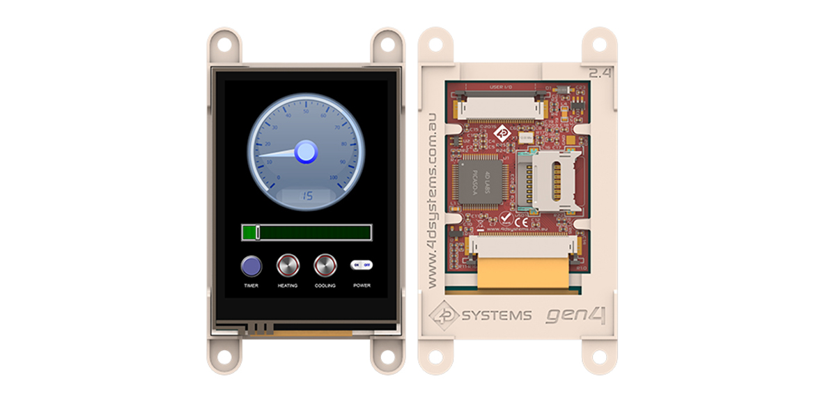 sk-gen4-24pt 4D Systems SK-gen4-24PT, Gen4 Picaso 2.4in Resistive Touch Screen Starter Kit
