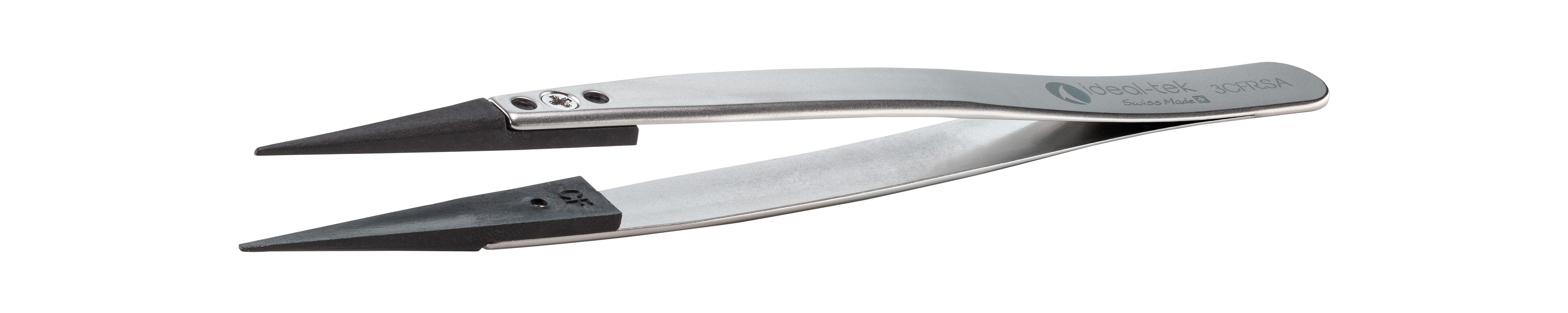 ideal-tek 130mm Stainless Steel, Carbon Fibre, Polyamide 66 Fine, Straight, Pointed ESD Safe Tweezer