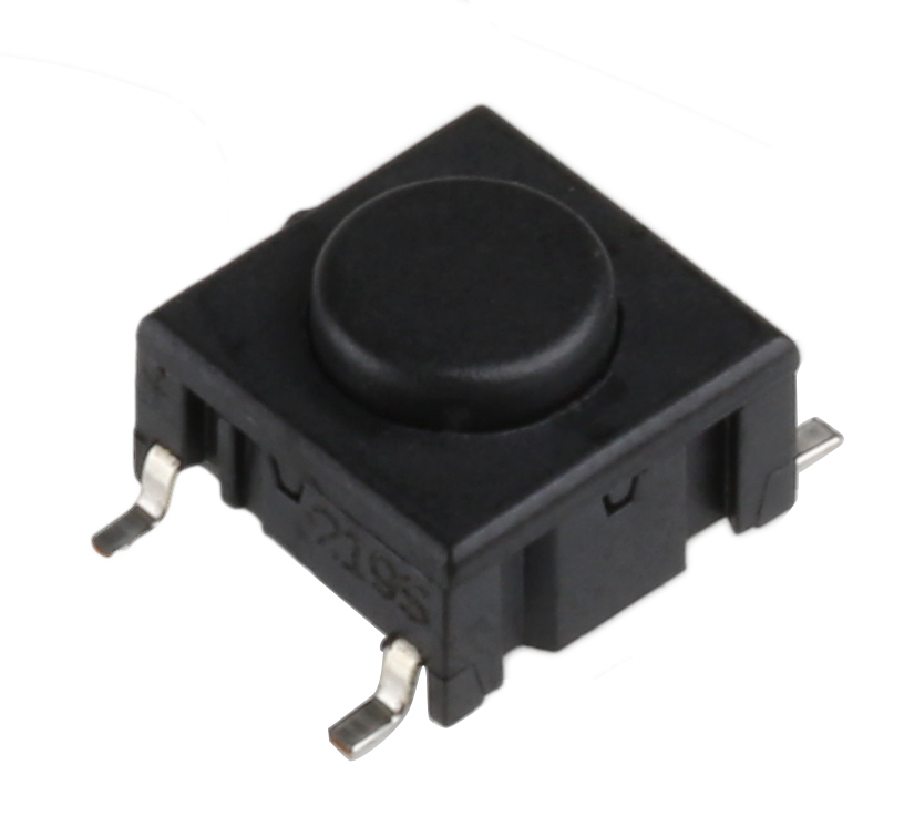 MEC IP67 Black Tactile Switch Button, 1.3 mm, SPST 50 mA 24 V dc, PCB