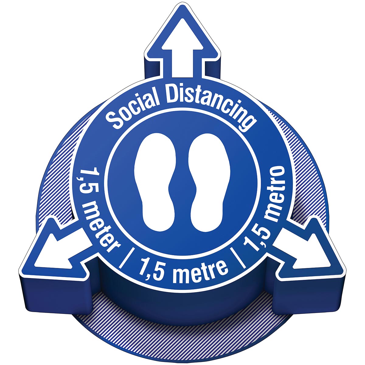Brady Vinyl Social Distancing 1.5 metro, 5 meter, 1.5 metre, Social Distancing 1 Sign