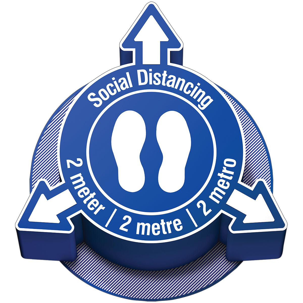 Brady Vinyl Social Distancing 2 metre, Social Distancing 2 meter, 2 metro Sign