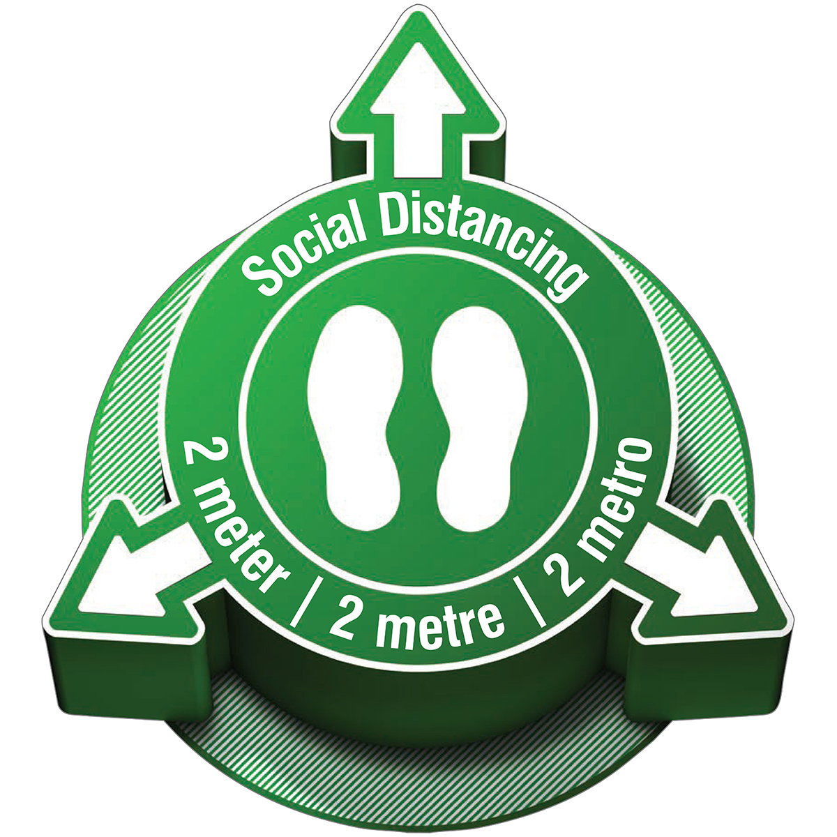 Brady Vinyl Social Distancing 2 metre, Social Distancing 2 meter, 2 metro Sign