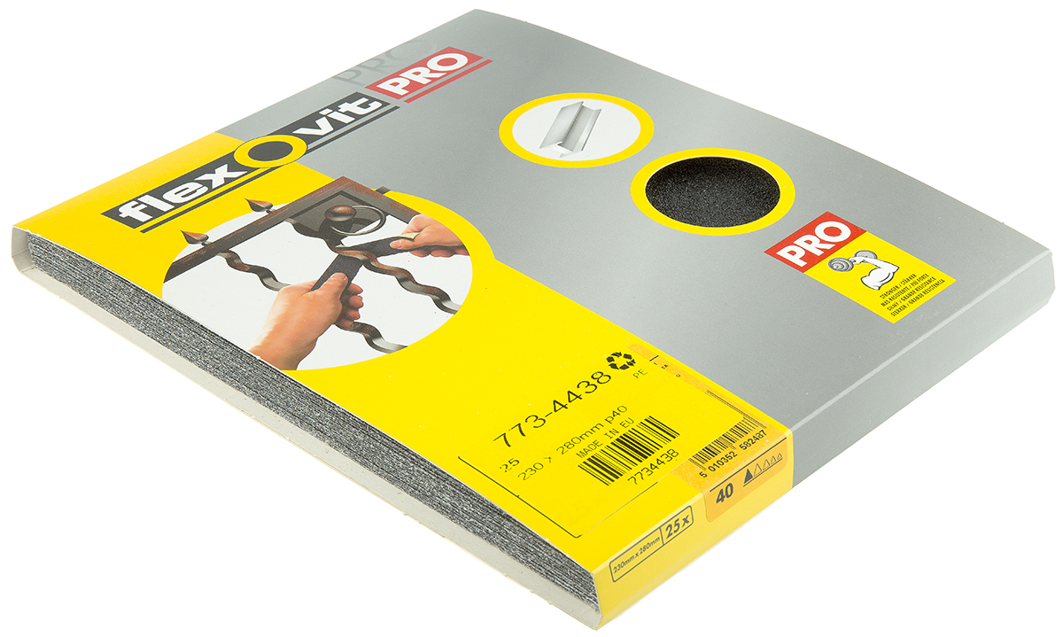 Flexovit Flexovit Pro P40 Grit Coarse Sanding Sheet, 280mm x 230mm