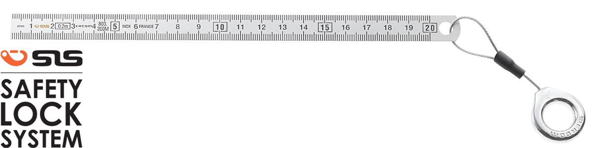 Facom 200mm Stainless Steel Metric Ruler, With UKAS Calibration