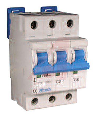 Altech R Thermal Circuit Breaker - 3-Pole, Cable, 16A Current Rating, 10 kA, 277V ac