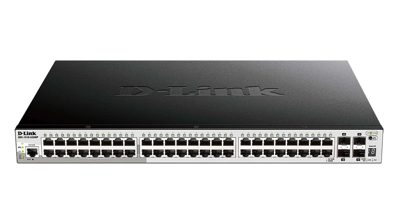 D-Link 52-Port Gigabit Stackable Smart Managed Max PoE Switch with 10G Uplinks, Smart 52 Port Gigabit Switch With PoE