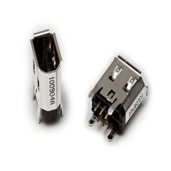 3M, 3E106 6 Way Right Angle Board I/O Firewire Connector Female