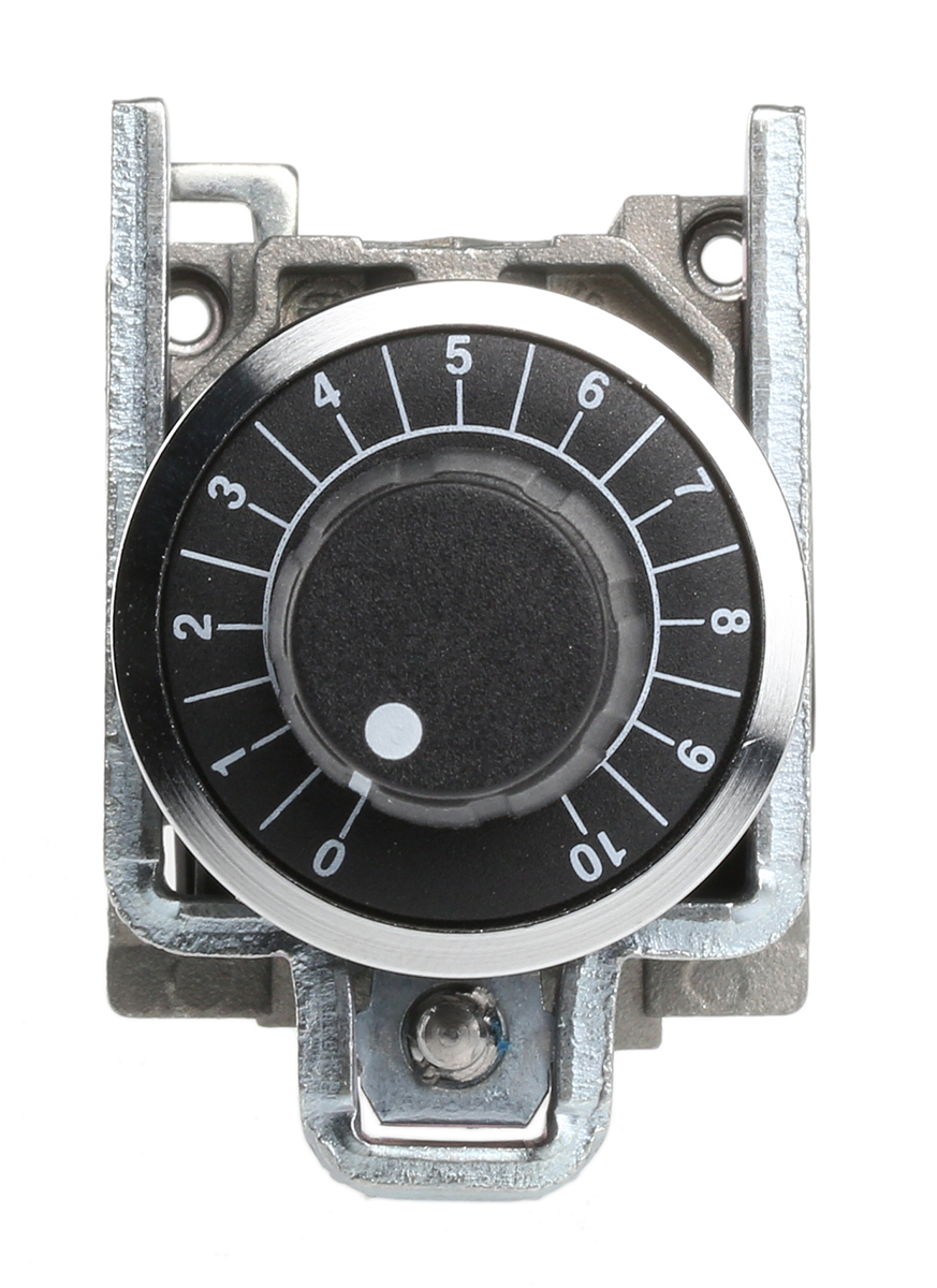 Schneider Electric XB4 Series Potentiometer With Knob with a 6 mm Dia. Shaft, 10kΩ, ±10%, 1W, Panel Mount