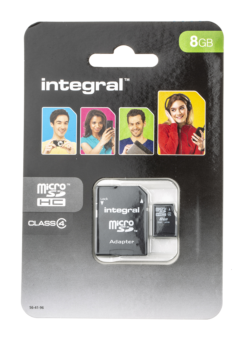 Integral Memory 8 GB MicroSDHC Micro SD Card, Class 4
